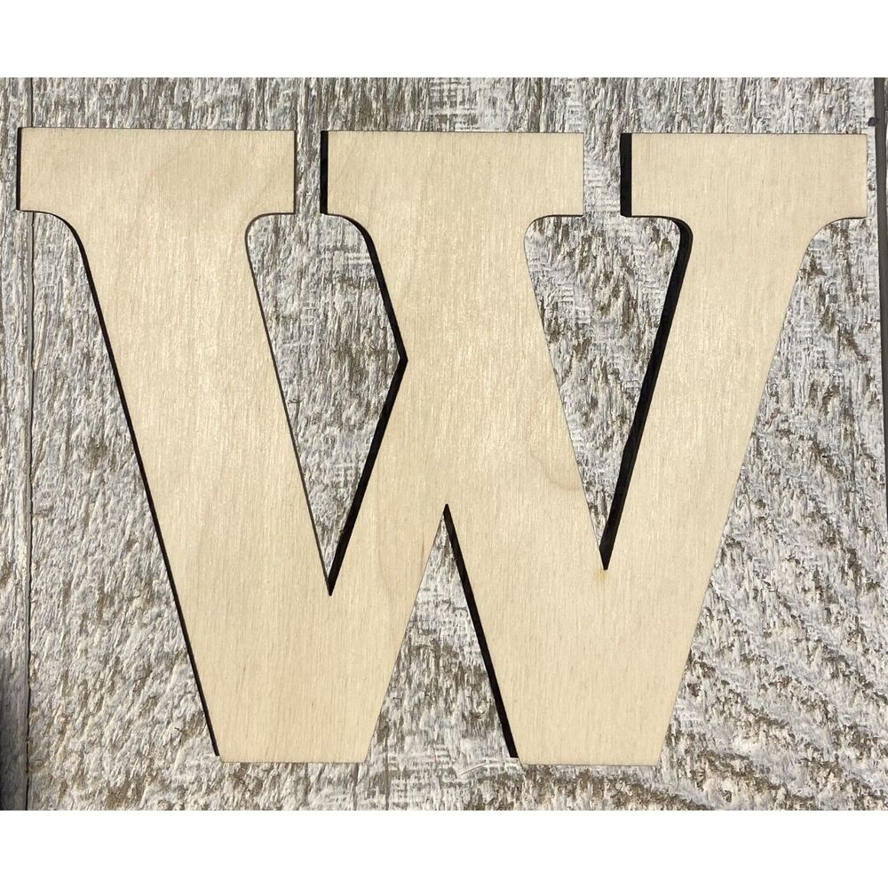 Wood Letter - 1/8" Plywood - 4" Tall - W - PL01-802W